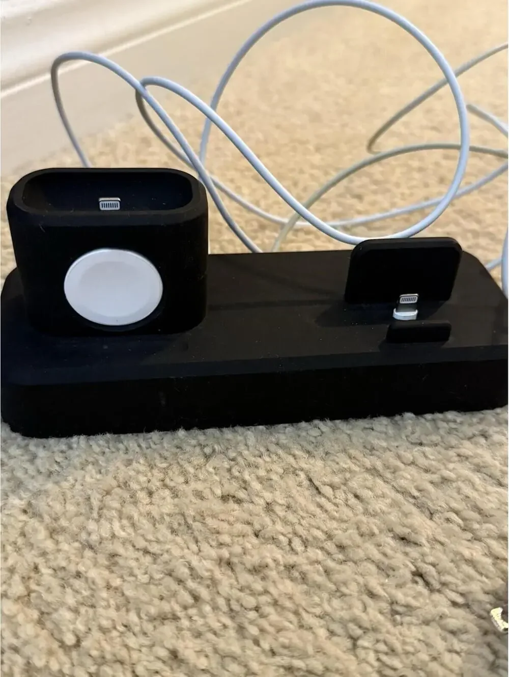 Apple iPhone Watch AirPods Charging Dock Bundle w/ OEM Chargers Anker USB-C
